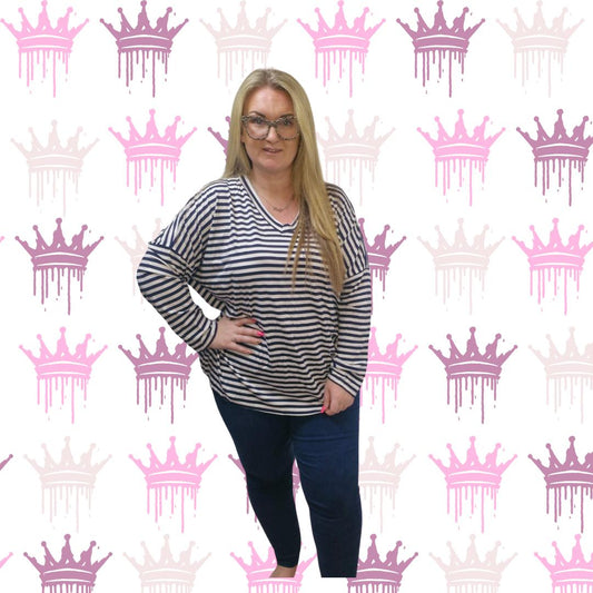 QTL - Basic Stripe Layering Top (One Size UK 12-24)