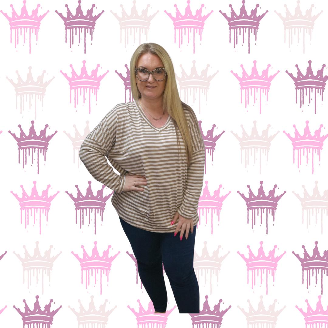 QTL - Basic Stripe Layering Top (One Size UK 12-24)