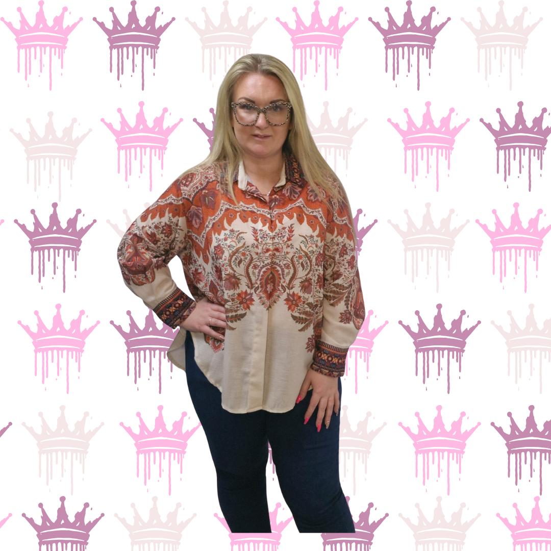 QTL - Dip Hem Pattern Shirt (One Size 12-20)