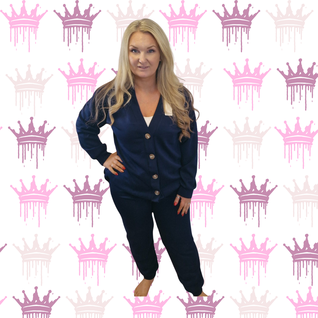 QTL - 2 pc Button Loungewear Set (Sized) 12-26)