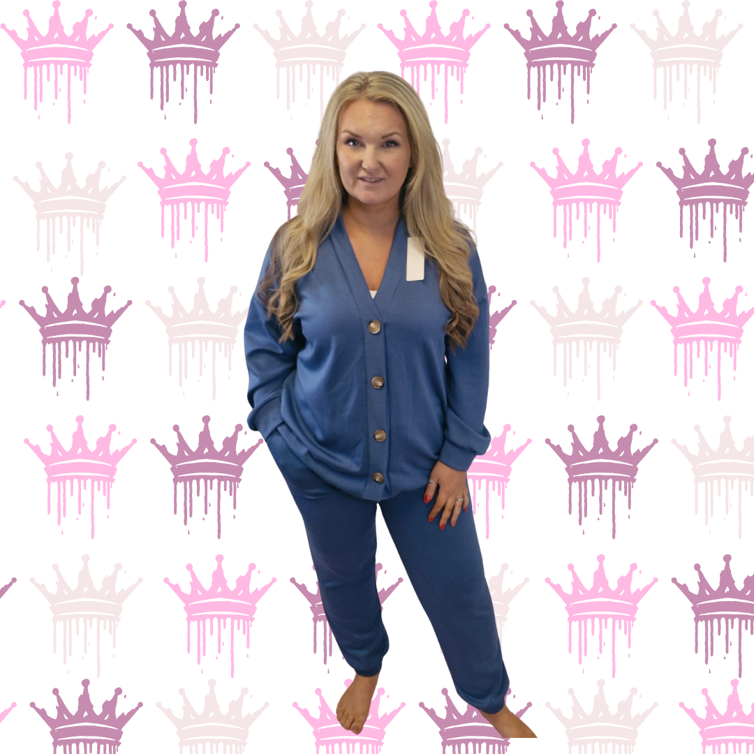 QTL - 2 pc Button Loungewear Set (Sized) 12-26)