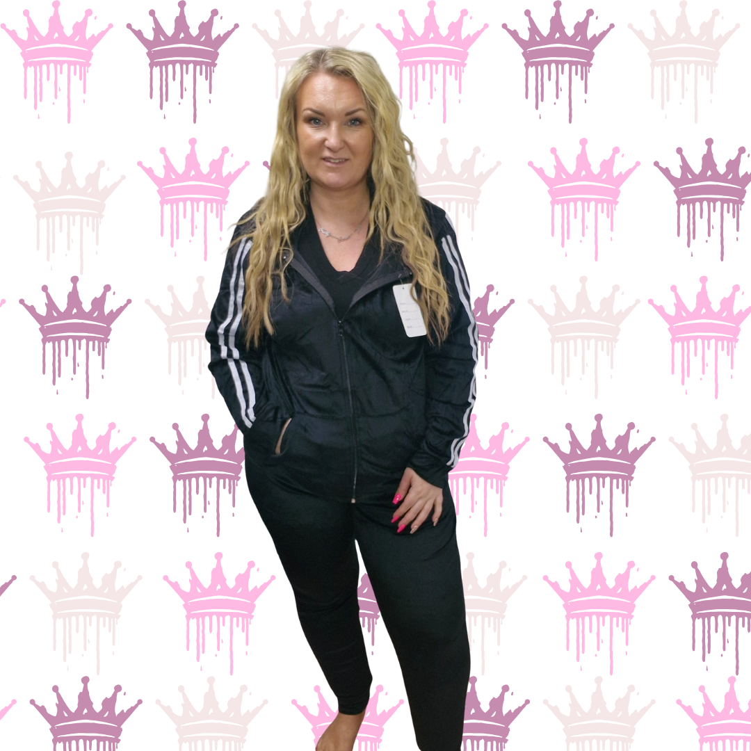 QTL - Velour Style Tracksuit Sized 12-26 (Lots of stretch)