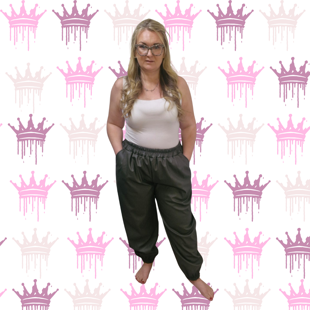 QTL - PU Elasticated Joggers (One Size 14-24)