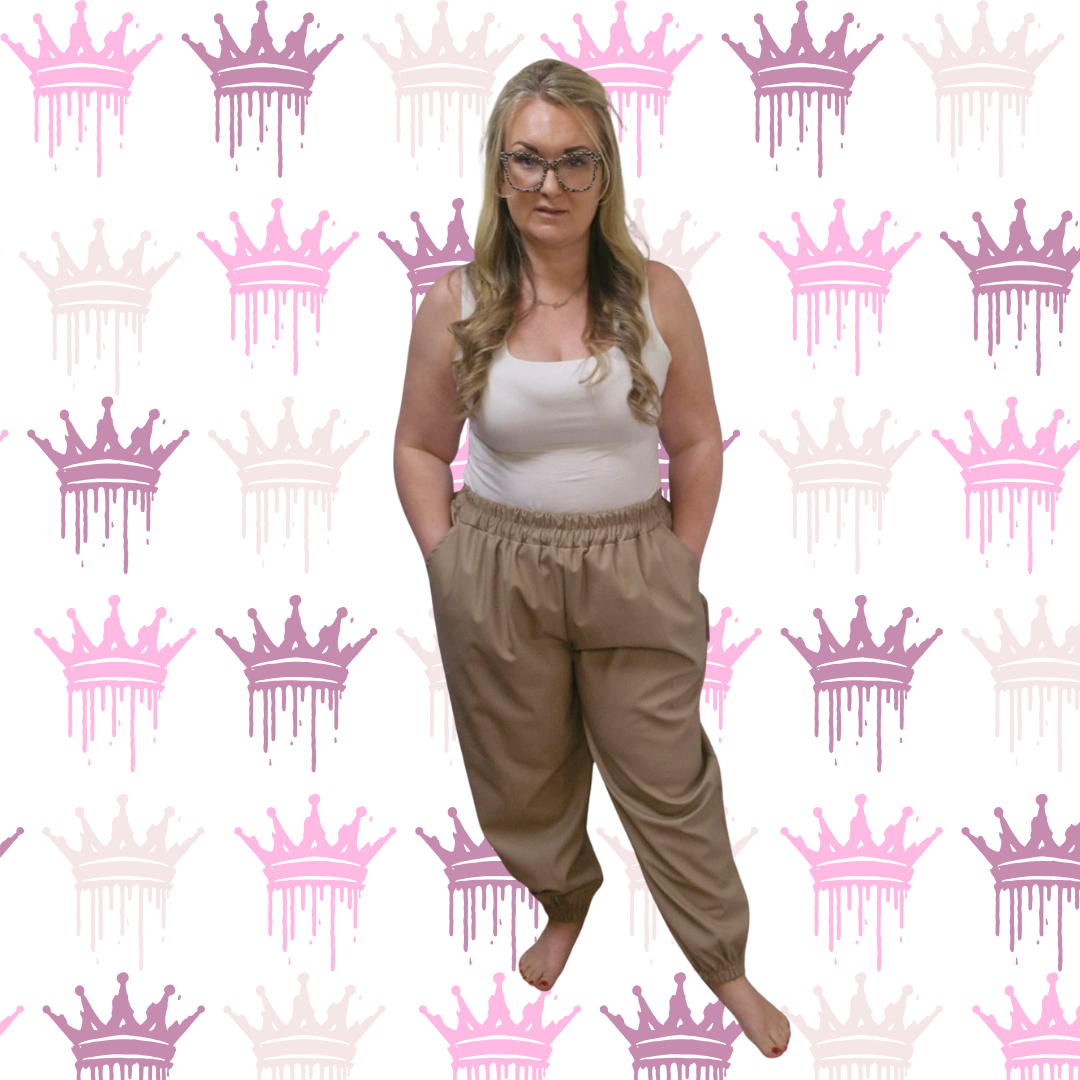 QTL - PU Elasticated Joggers (One Size 14-24)