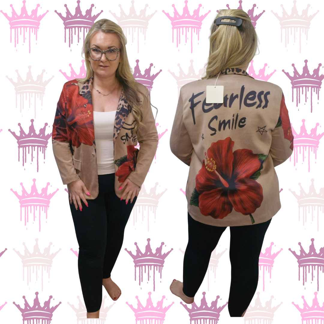 QTL - Leopard Design Blazer (One Size 12-20)
