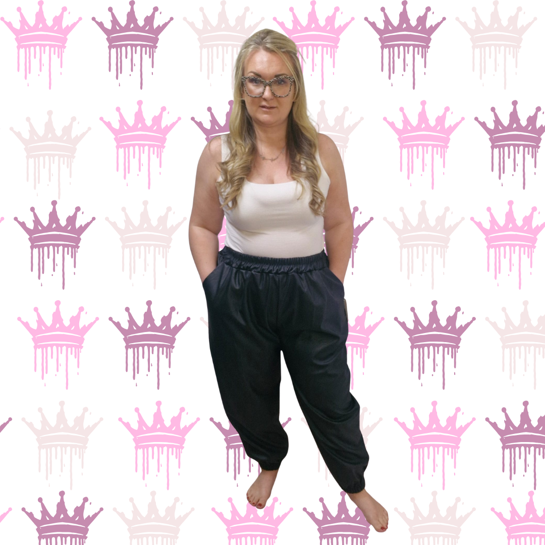 QTL - PU Elasticated Joggers (One Size 14-24)