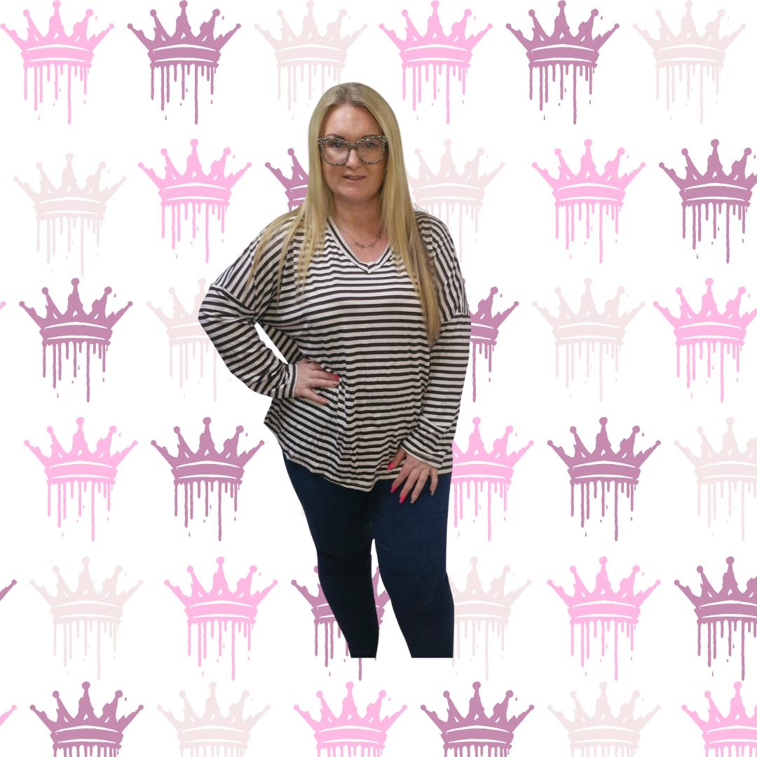 QTL - Basic Stripe Layering Top (One Size UK 12-24)