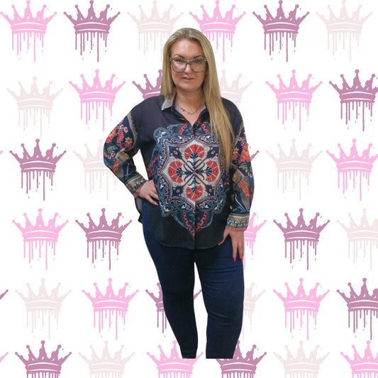 QTL - Dip Hem Pattern Shirt (One Size 12-20)