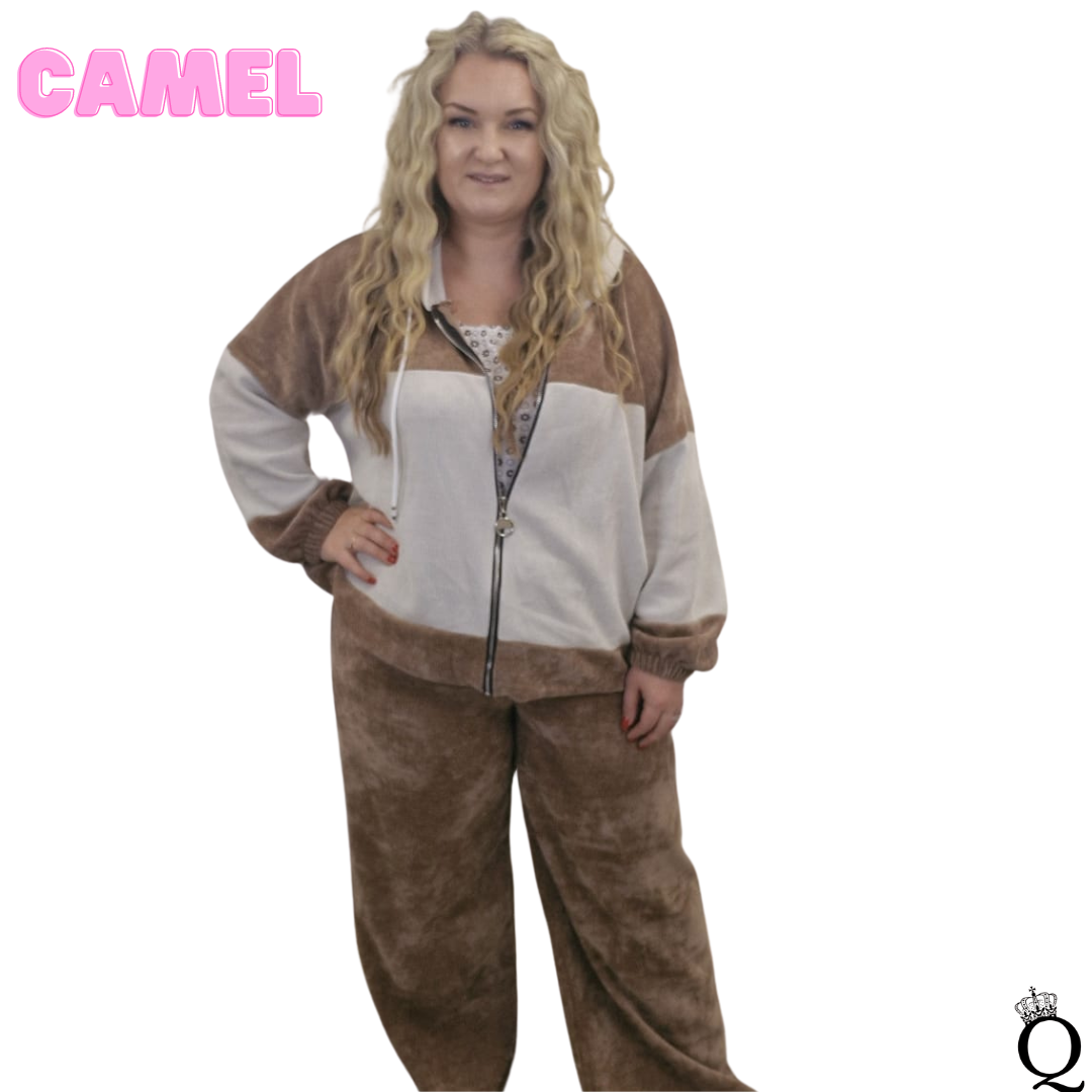 Corduroy Wide Leg Tracksuit (One Size 14-24)