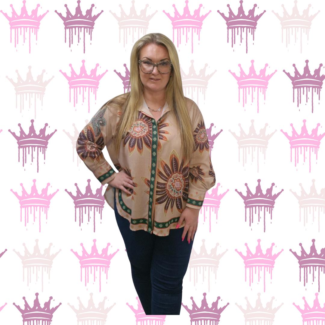 QTL - Dip Hem Pattern Shirt (One Size 12-20)