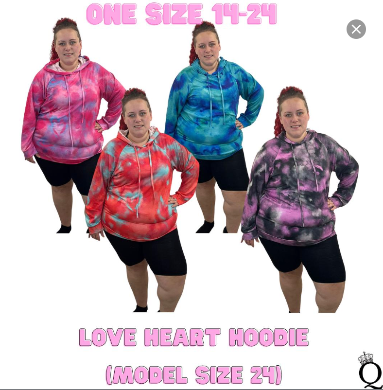 Love Heart Hoodie (One Size 16-24)