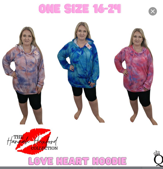 Love Heart Hoodie (One Size 16-24)