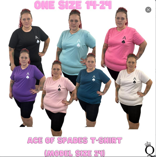 QTL - Ace of Spades T-Shirt (One Size 14-24)