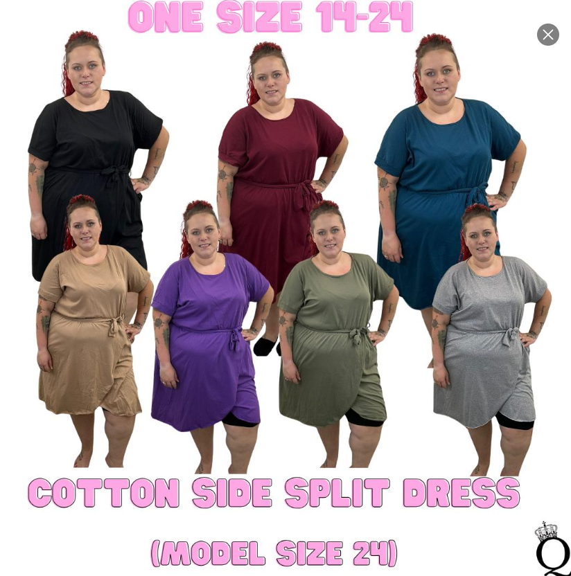 QTL - Cotton Midi Dress with Pockets (One Size 14-24)