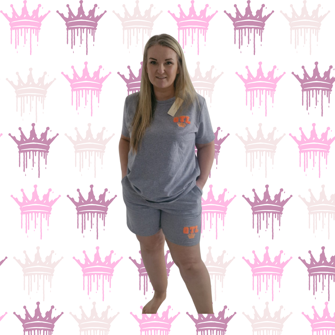 QTL - Embroidered Short Set (2 Sizes) 12-24 - qtl logo , cotton , soft , high quality , summer