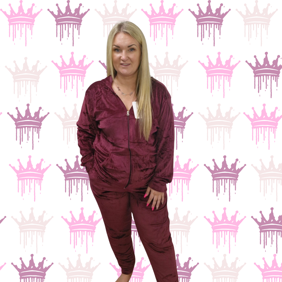 QTL - Velour Style Tracksuit Sized 12-26 (Lots of stretch)