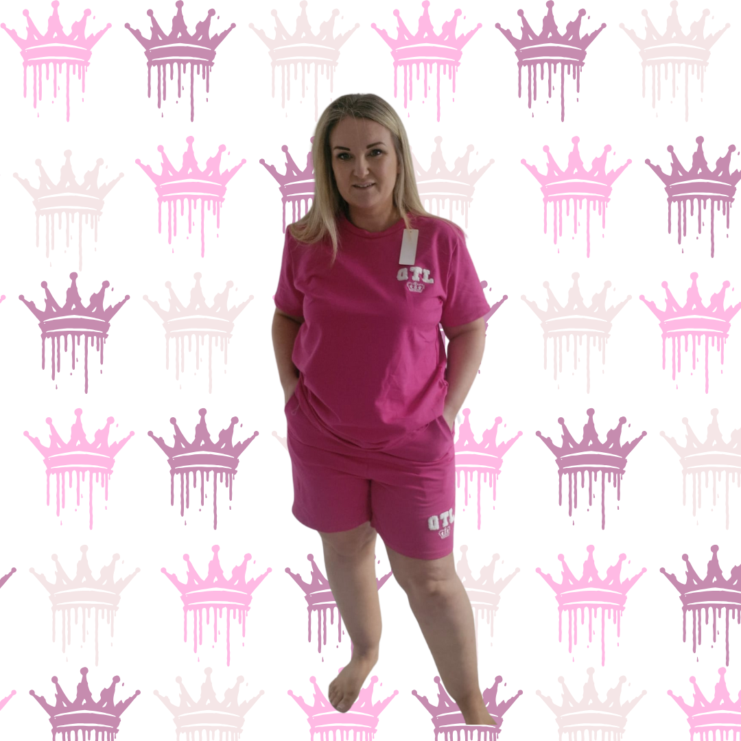QTL - Embroidered Short Set (2 Sizes) 12-24 - qtl logo , cotton , soft , high quality , summer