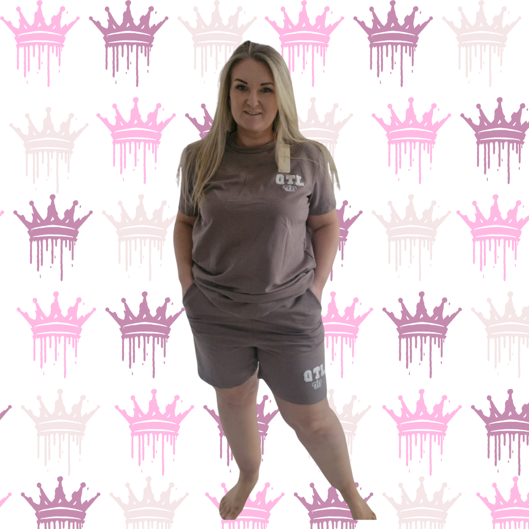 QTL - Embroidered Short Set (2 Sizes) 12-24 - qtl logo , cotton , soft , high quality , summer
