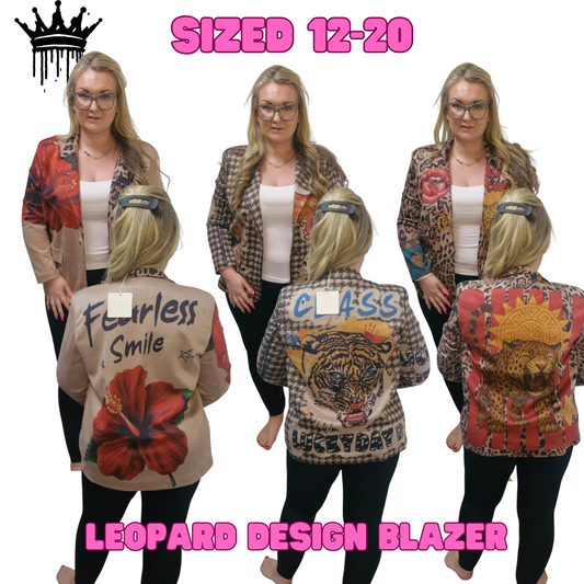 QTL - Leopard Design Blazer (One Size 12-20)