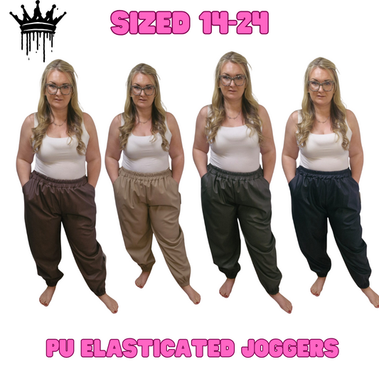 QTL - PU Elasticated Joggers (One Size 14-24)