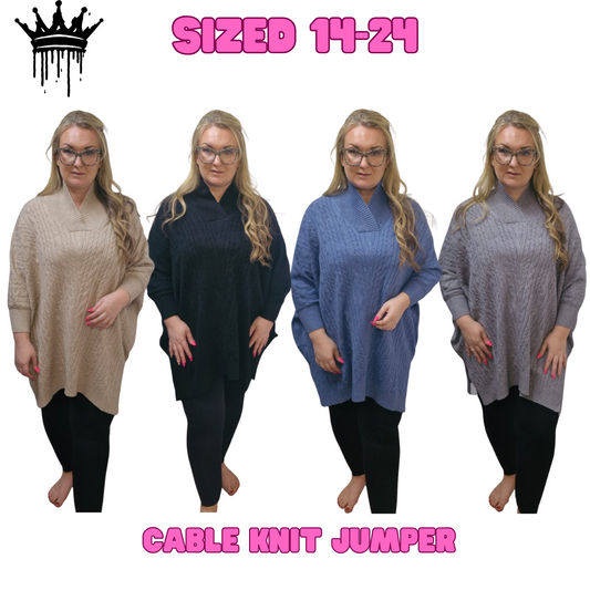 QTL - Cable Knit Jumper (One Size 14-24)
