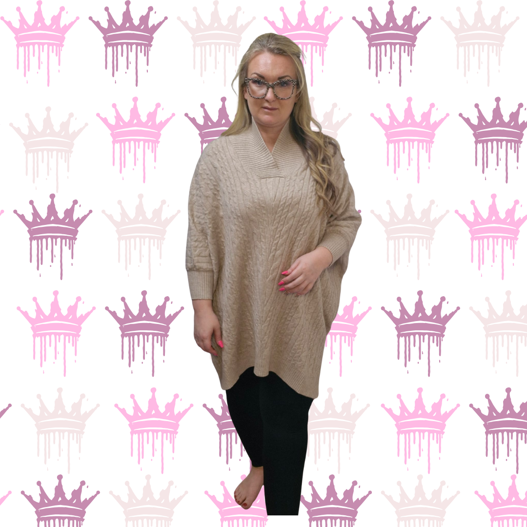QTL - Cable Knit Jumper (One Size 14-24)
